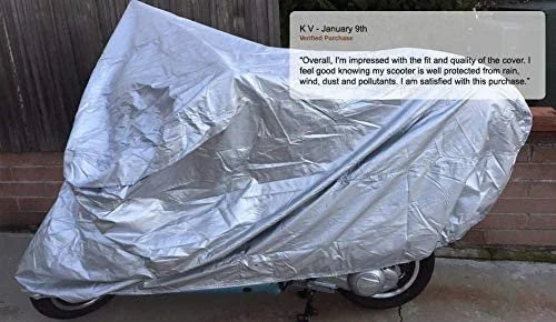 Motorcycle Cover with Reinforced Securing Straps and Storage Bag F65257