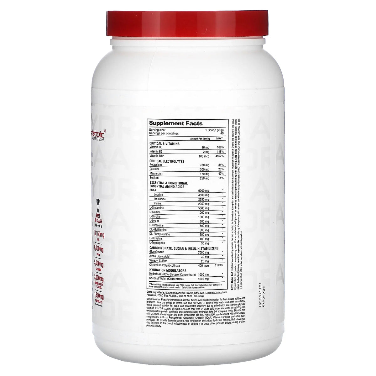 1000g Essential Amino Acids Hydration Powder X847884