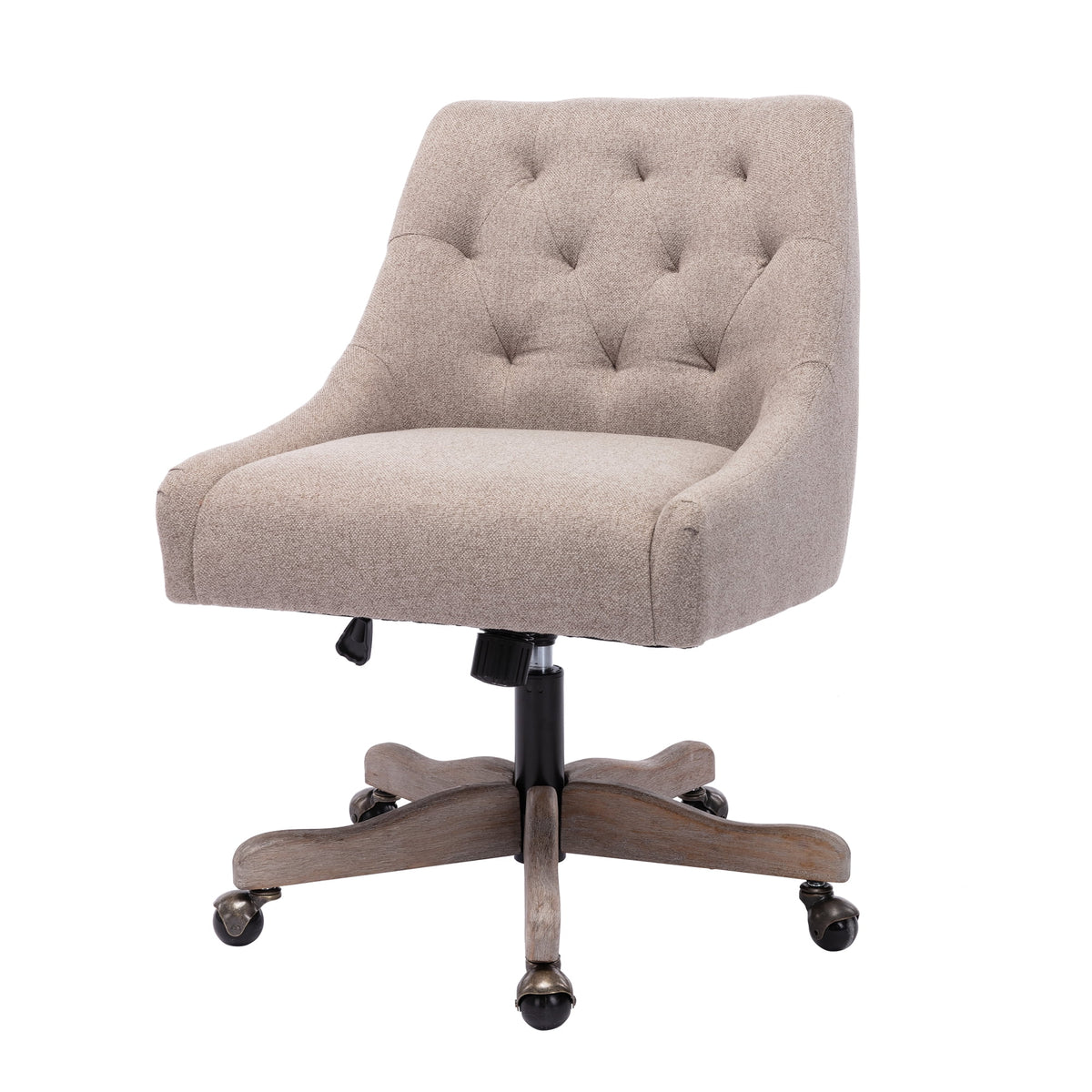 Swivel Home Office Desk Chair with Silver Foot Base I183