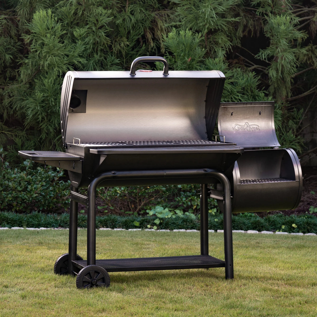 Charcoal Grill and Offset Smoker S906