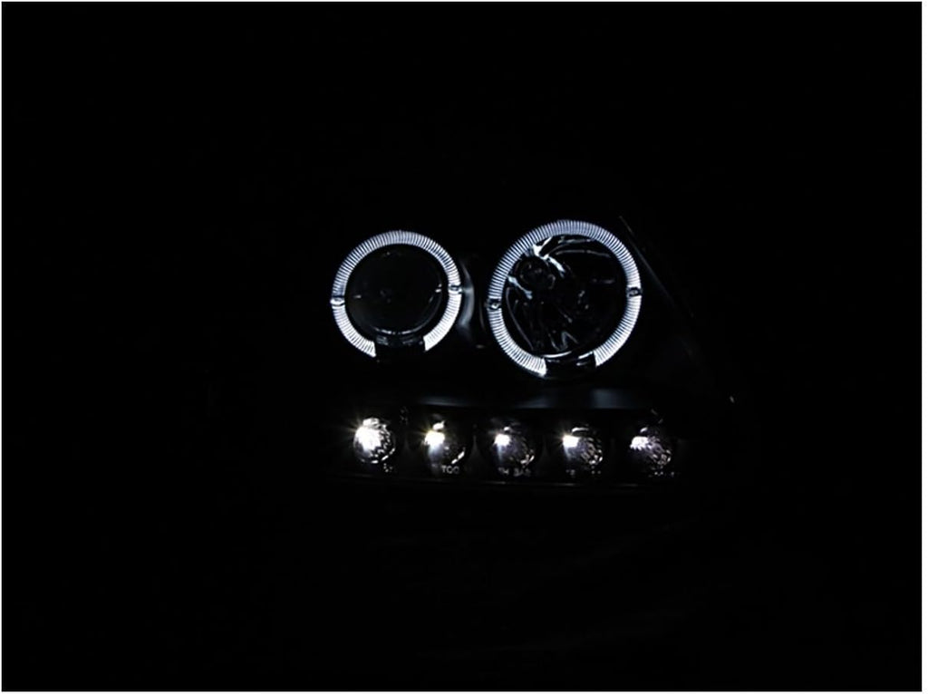 Projector Headlight Set with LED Halo Black I710826