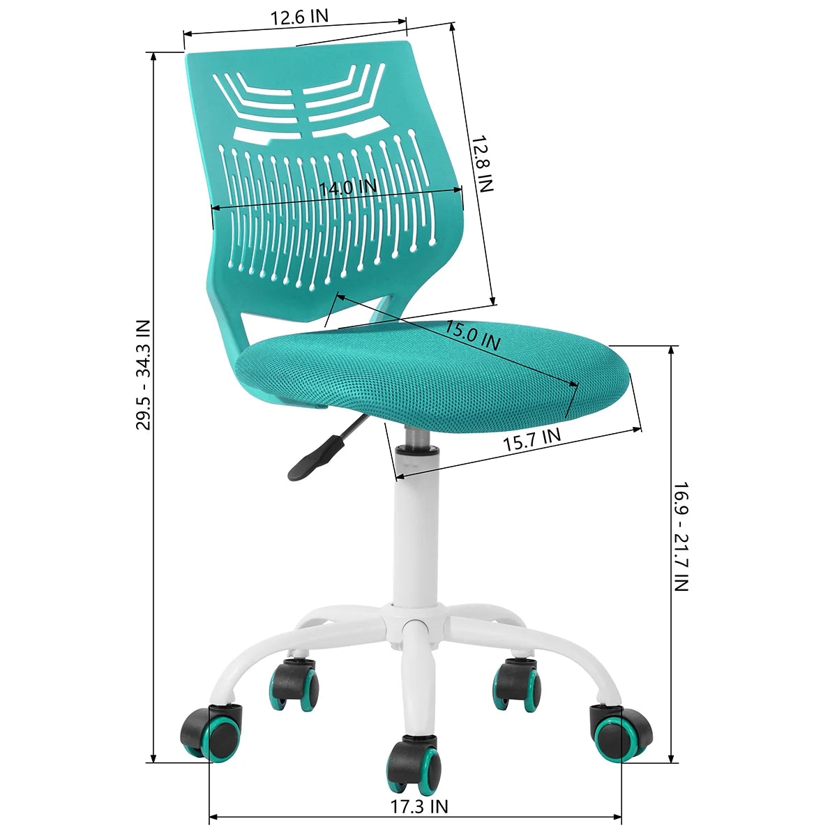 AQUA Adjustable Height Rolling Office Chair M233142