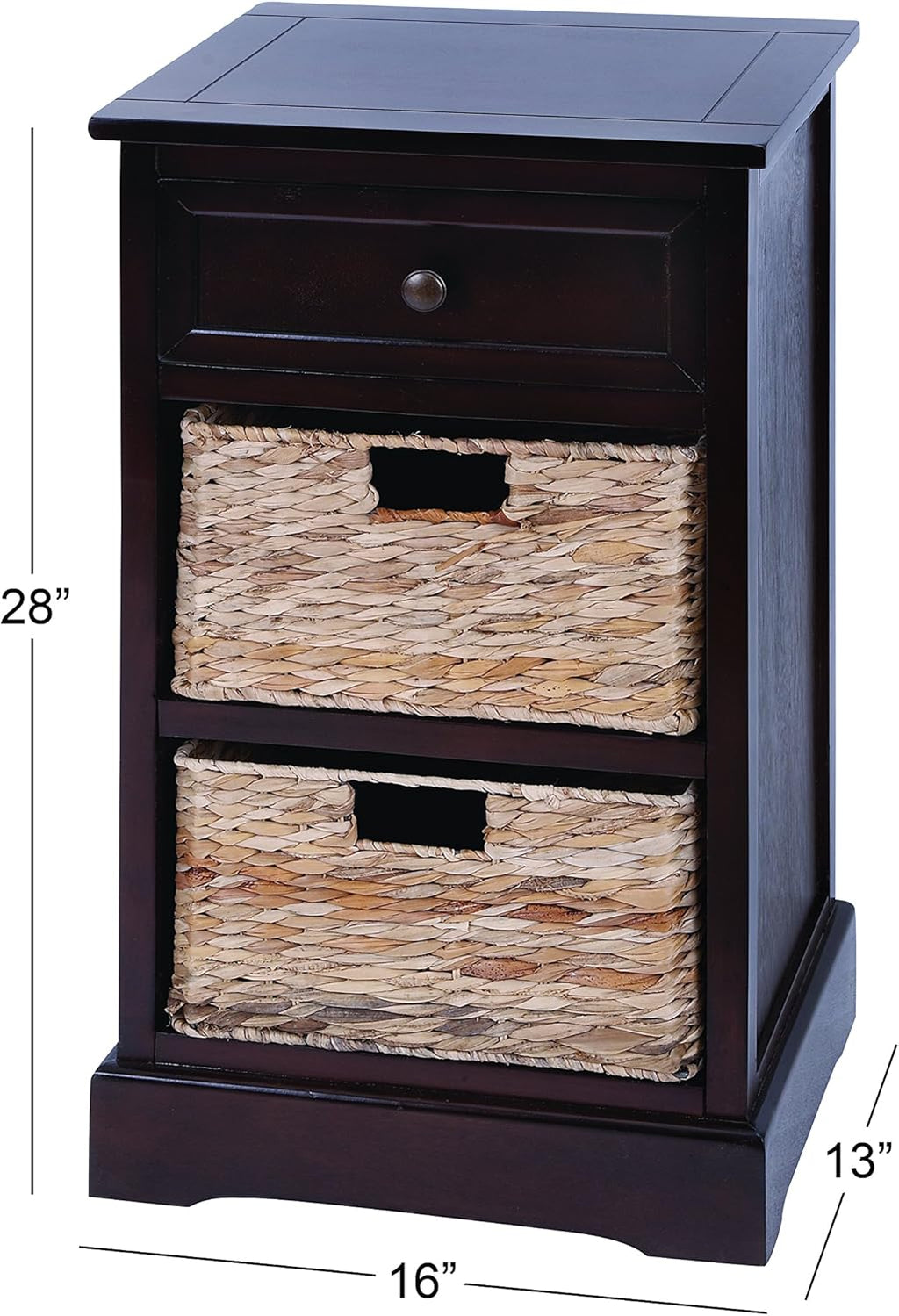 Modern Cabinet with 2-Wicker Basket H5728