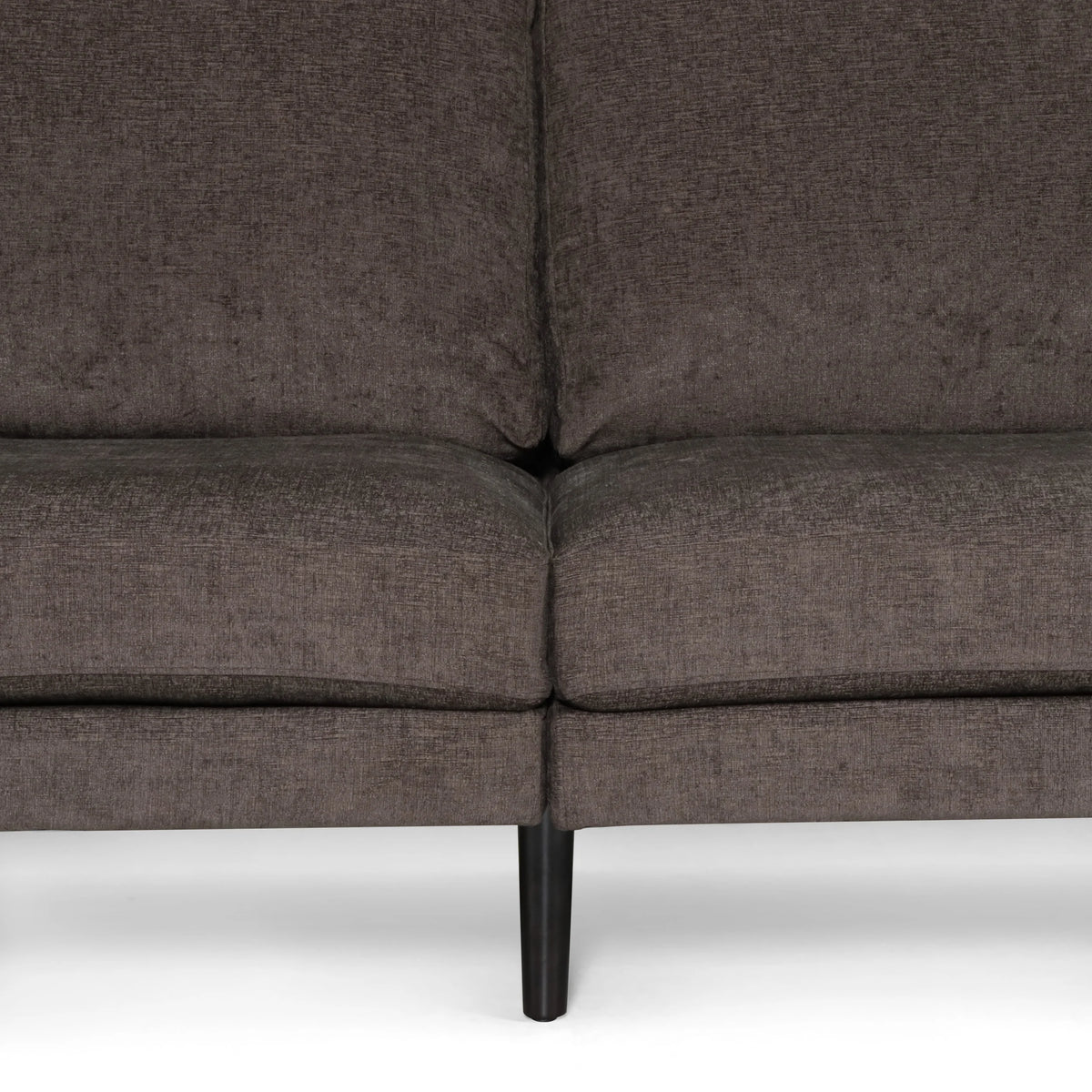 Brown 3 Seater Fabric Sofa with Accent Pillows U96951