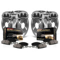 Front and Rear Brake Pad and Rotor Kit with Calipers L47316