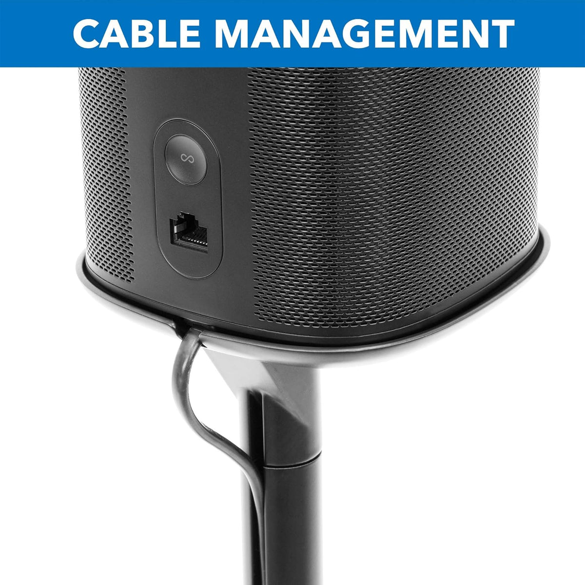Matte Black Speaker Floor Stand I89016