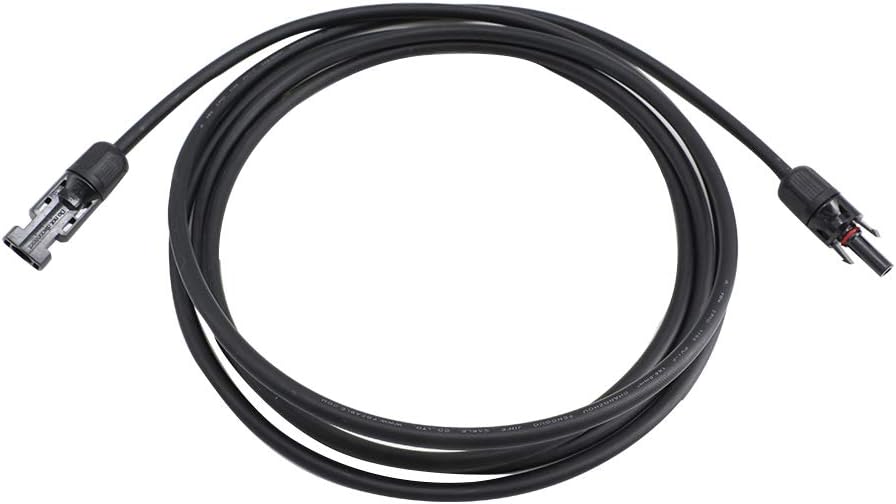 20 Feet 10AWG Solar Extension Cable Wire with Female and Male Connector, 10 Gauge (6mm²) Adaptor Kit Tool (20FT Red + 20FT Black) Z294999