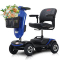 4 Wheels Foldable Mobility Scooter with LED Light and USB Port Red T8815