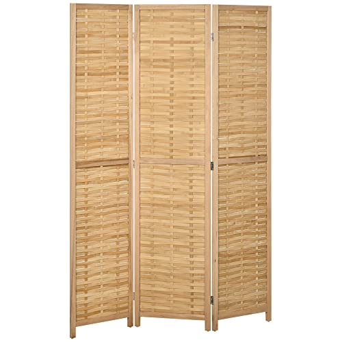 3 Panel 5.5' Tall Bamboo Folding Room Divider Y237366