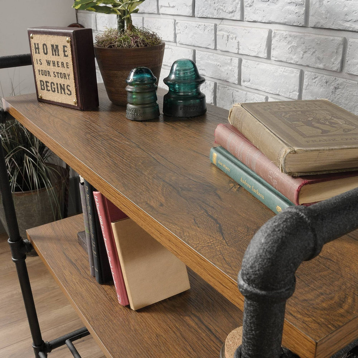 Checked Oak Console Table A42442