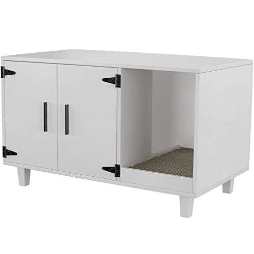 Cat Litter Box Enclosure with Scratch Pad I8269