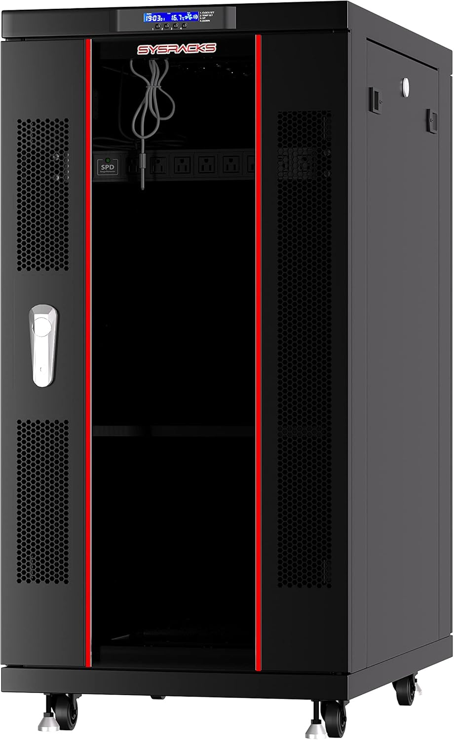 18U 32 Inch Deep Server Rack Cabinet on Casters U388851