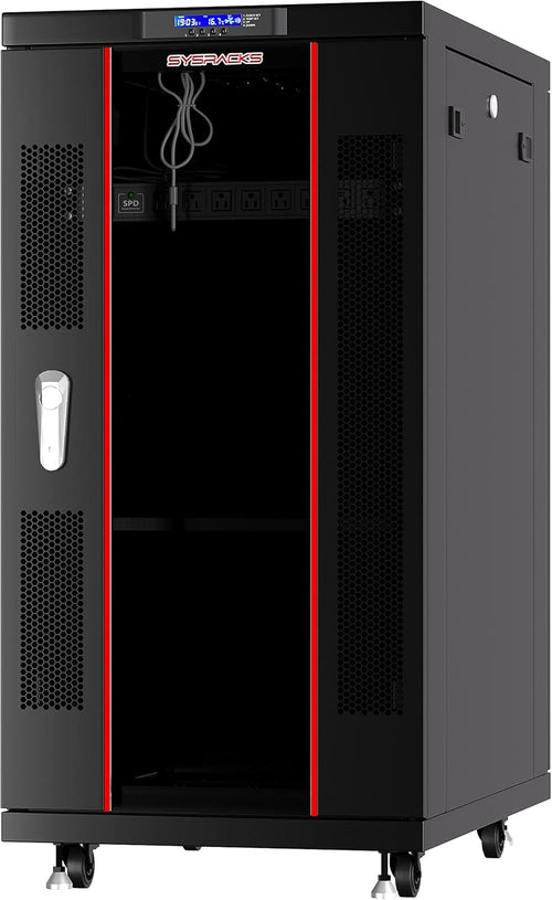 18U 32 Inch Deep Server Rack Cabinet on Casters U388851