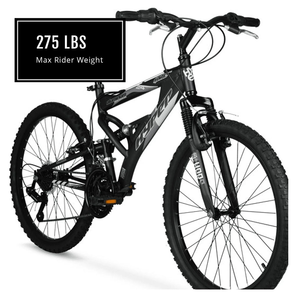 24 Boy's Black Mountain Bike X385