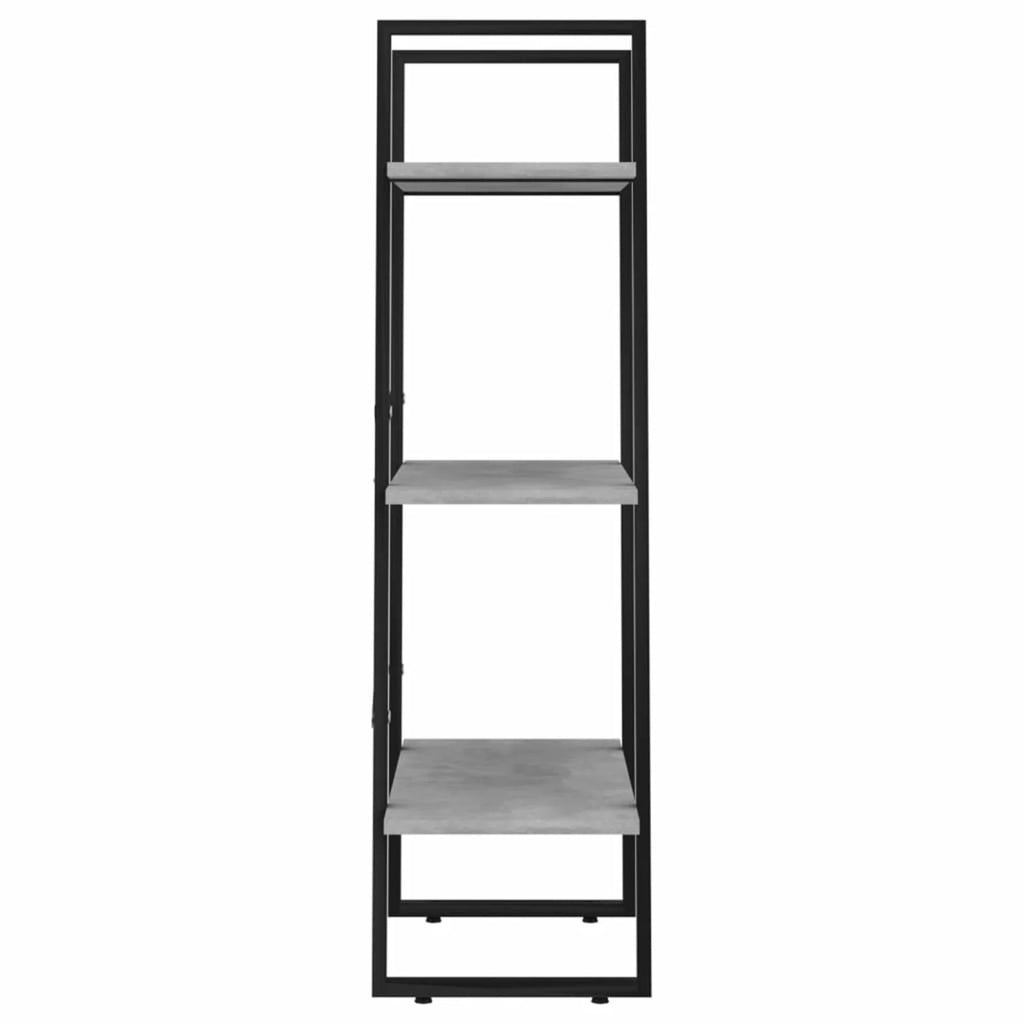 3-Tier Chipboard Bookcase with Metal Frame U2816