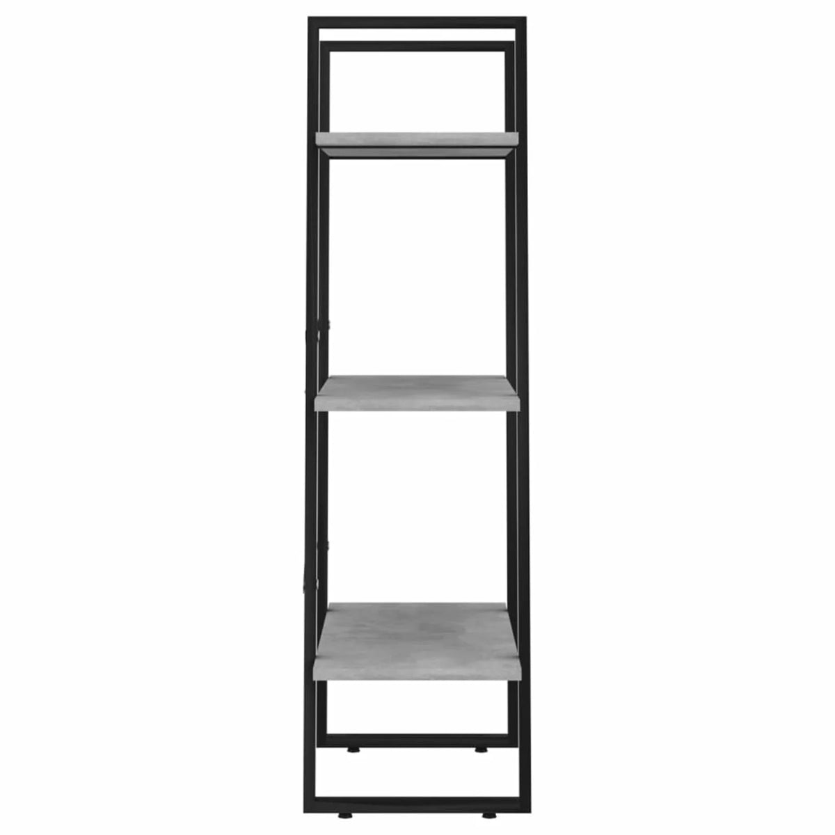 3-Tier Chipboard Bookcase with Metal Frame U2816
