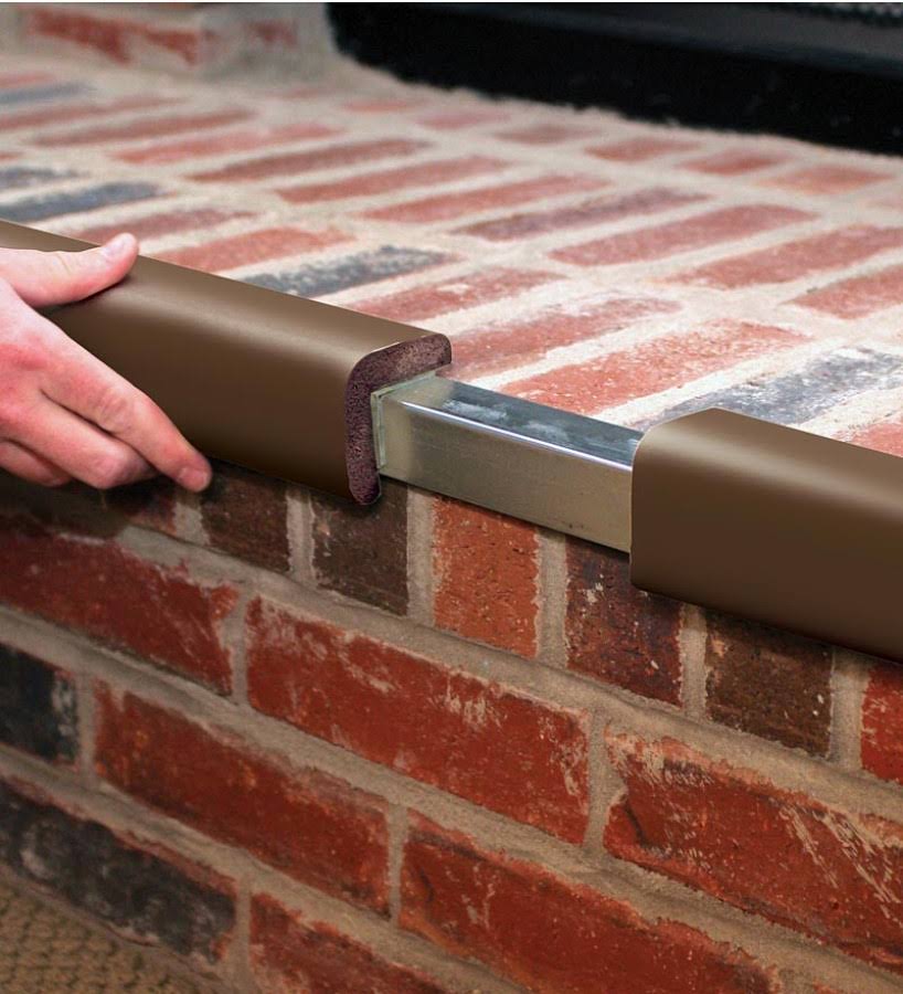 Brown Metal-Backed Hearth Guard P863250