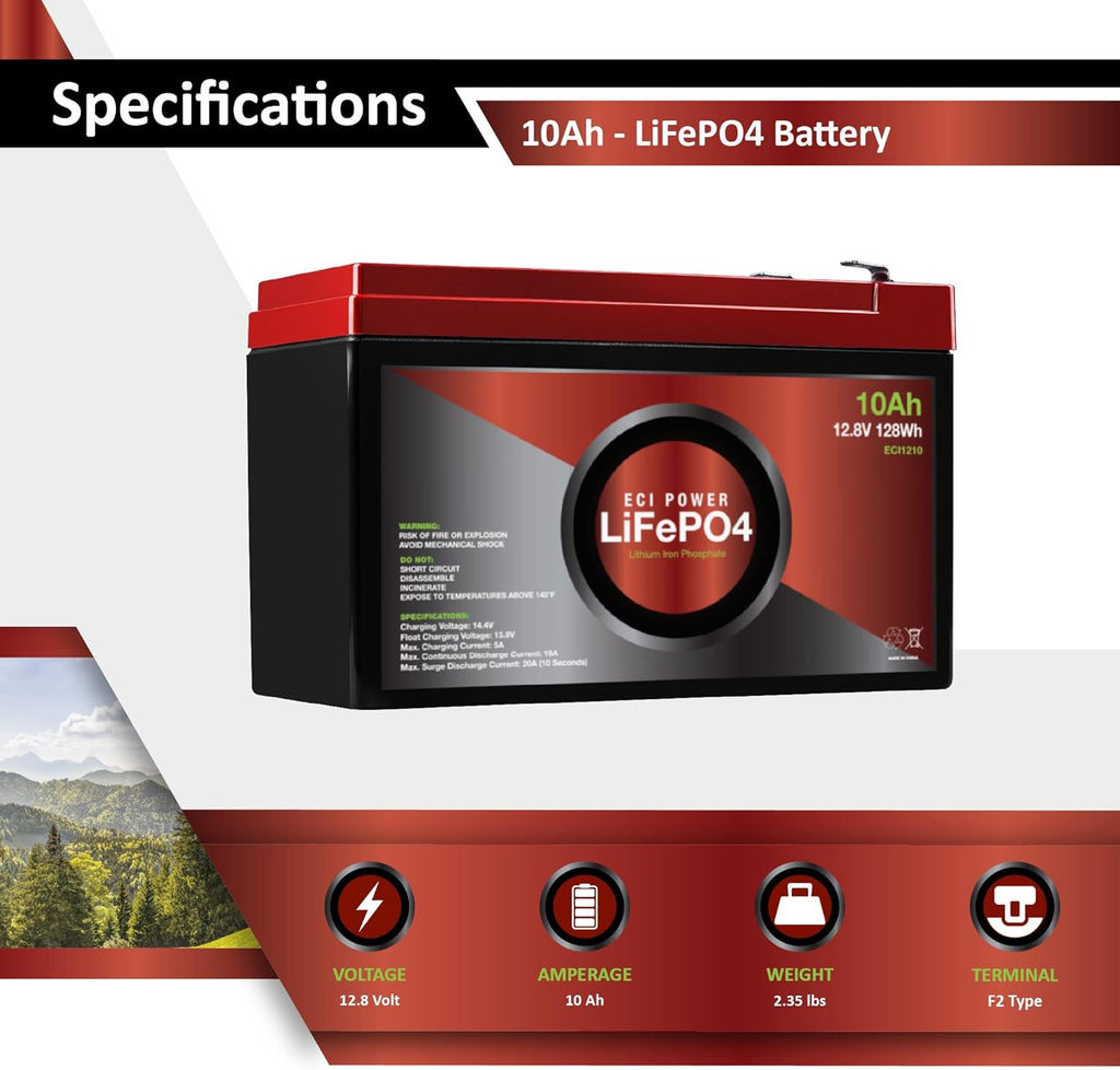 12V 100Ah Lithium LiFePO4 Deep Cycle Rechargeable Battery Y5991