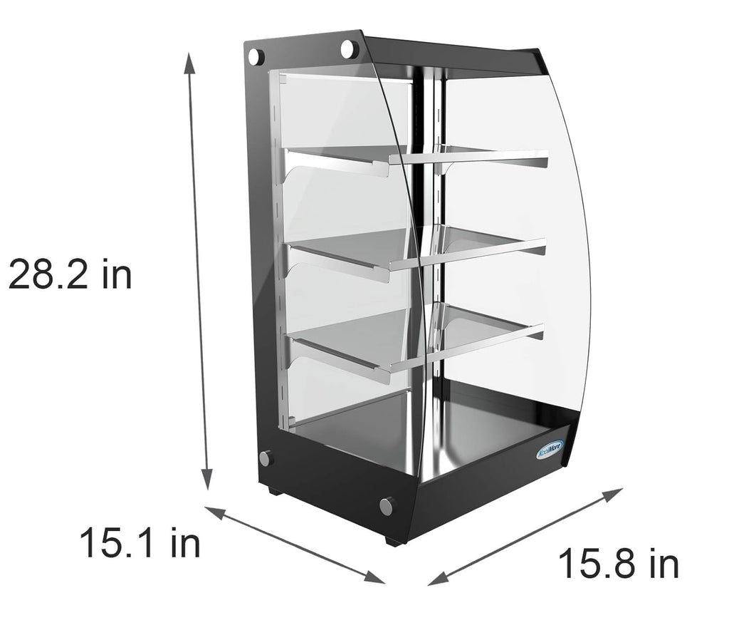 Commercial Glass Bakery Display Case 4 Tier with LED Lighting X6344