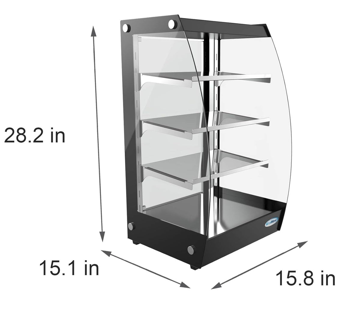 Commercial Glass Bakery Display Case 4 Tier with LED Lighting X6344