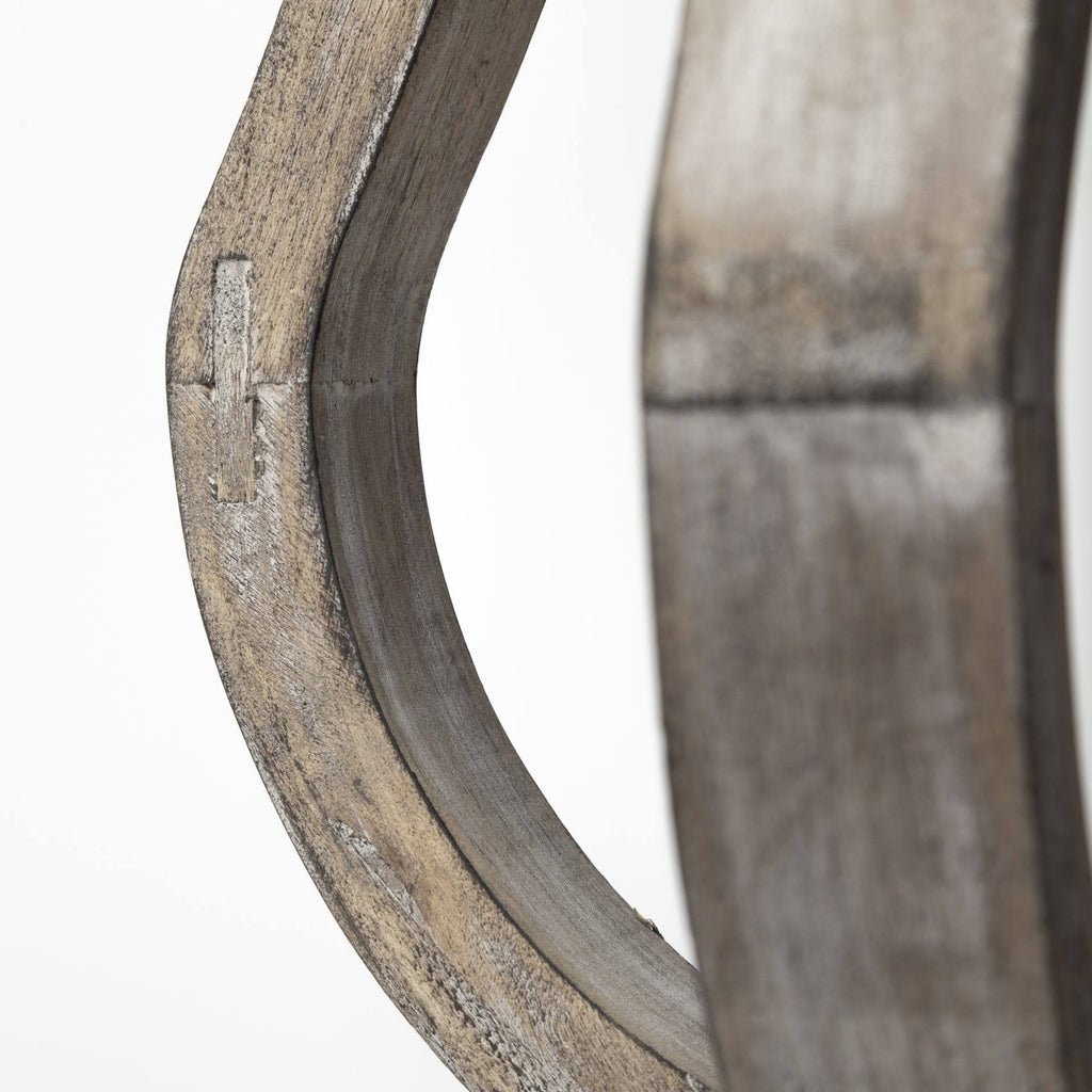 Beige Wood Candle Holder M97597
