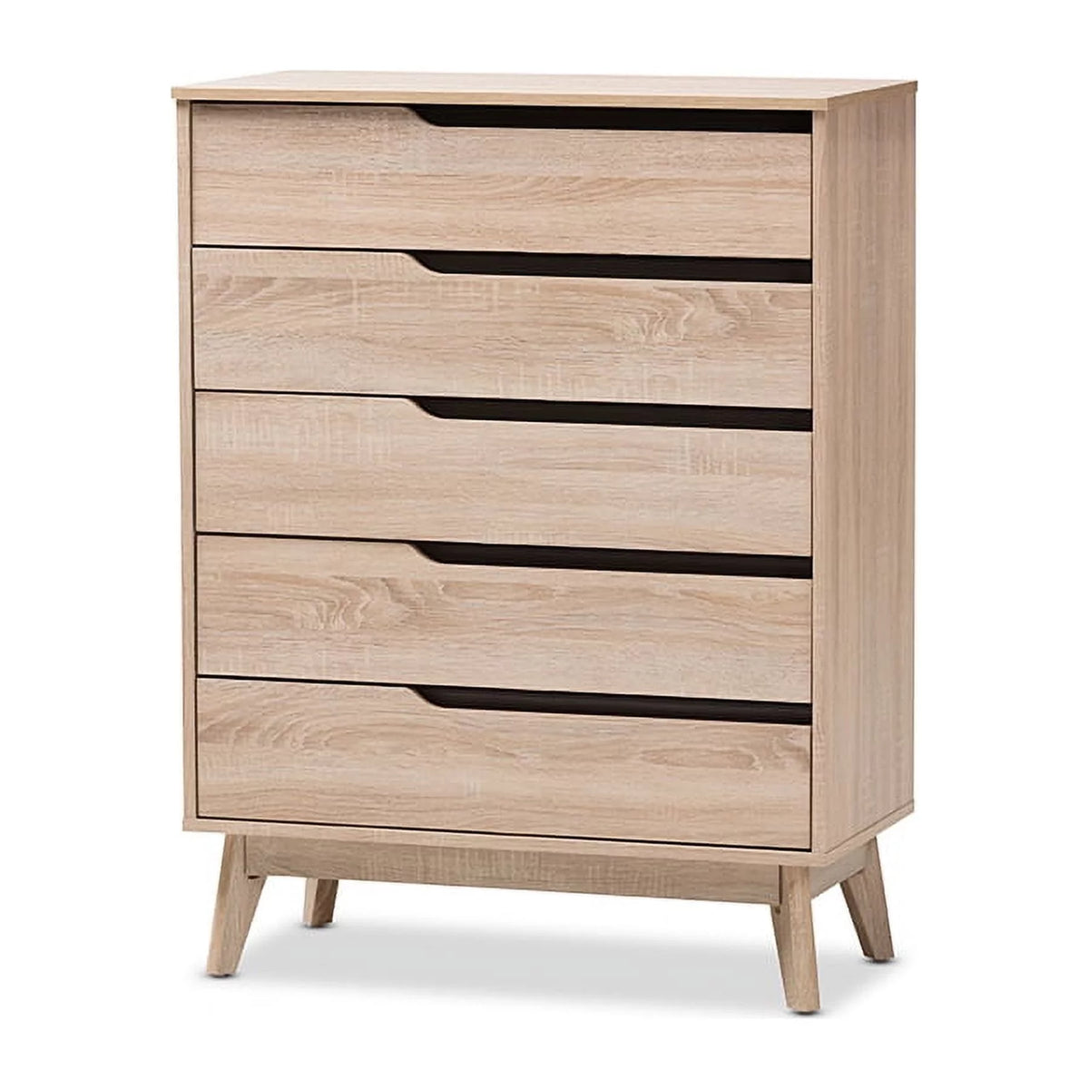 Oak and Grey Wood 5-Drawer Chest U46739