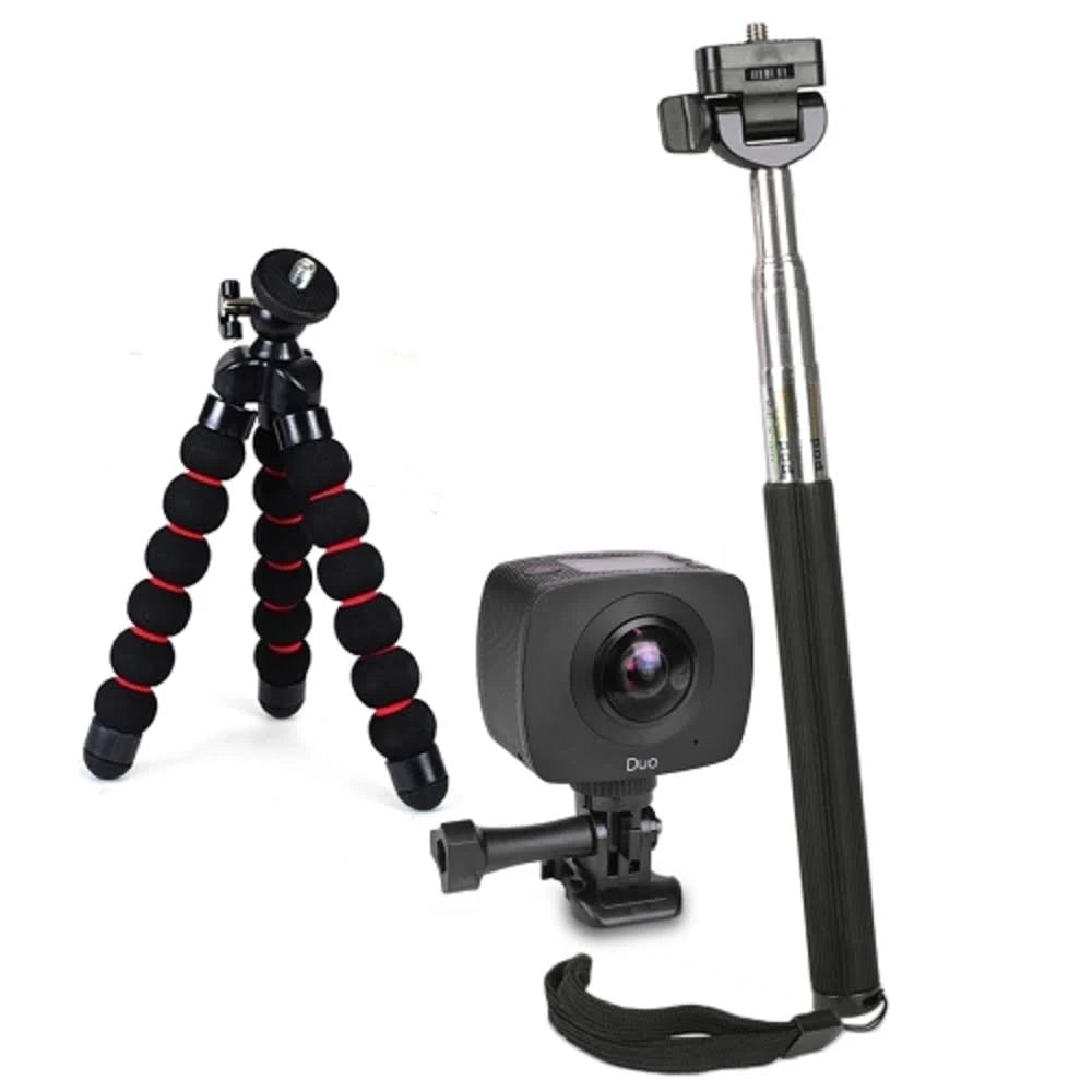 Sports Action Camera Kit Dual Lens with Tripod Y7527