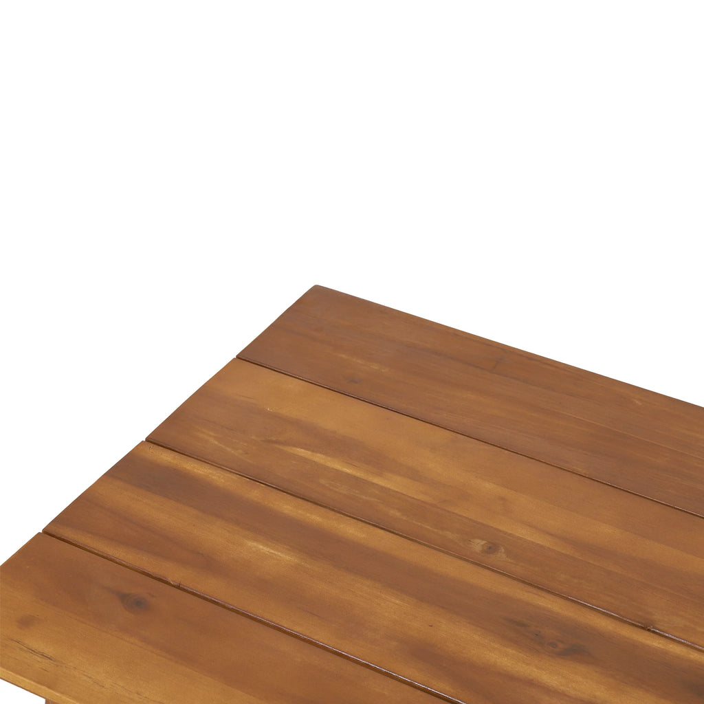 Acacia Wood Loveseat and Coffee Table Set with Cushions M4362