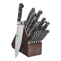 16 Pc Knife Set in Walnut Block K618671