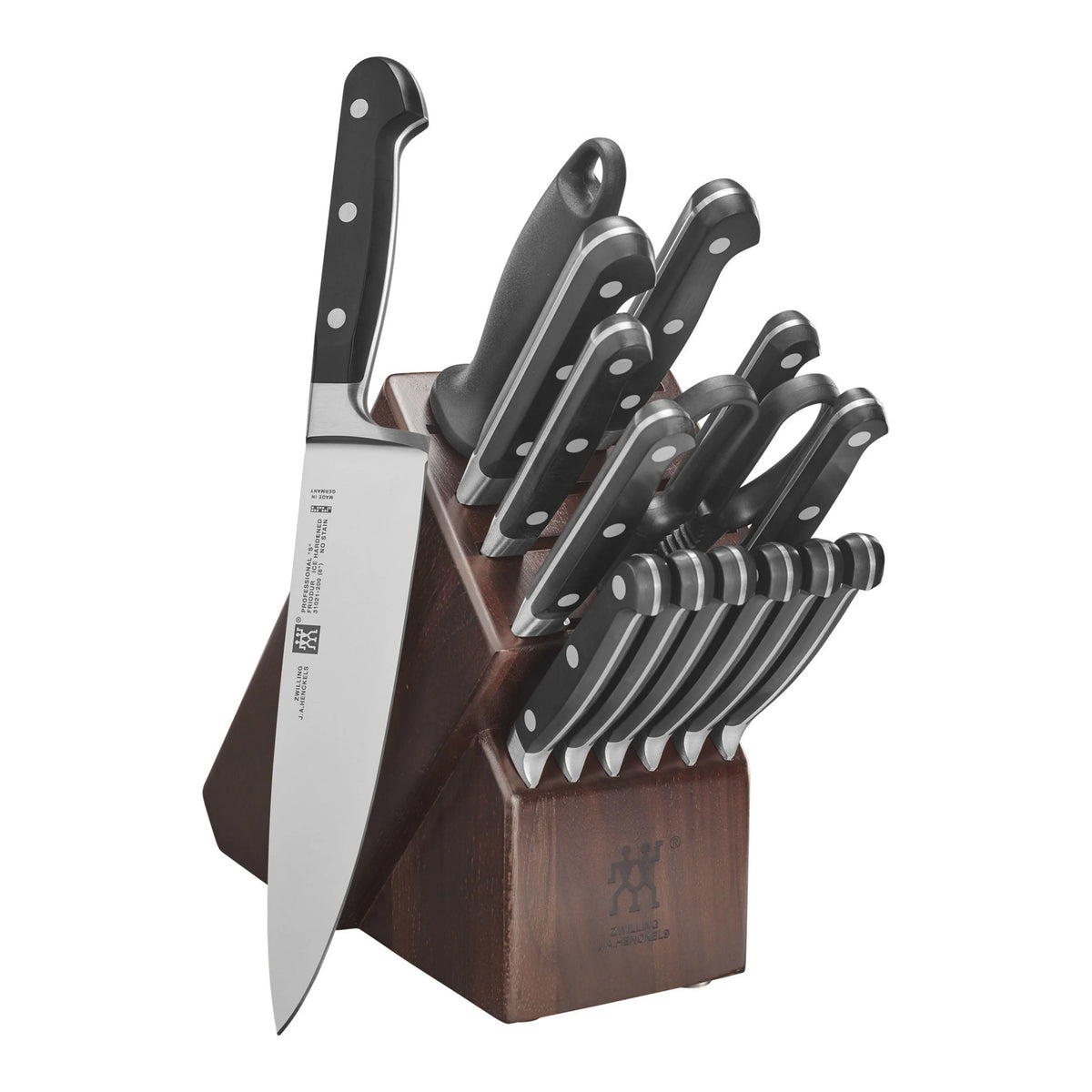 16 Pc Knife Set in Walnut Block K618671