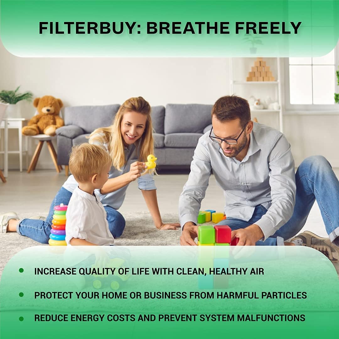 16x24x1 MERV 8 Pleated HVAC AC Furnace Filters with Activated Carbon (4-Pack, Black) G386718