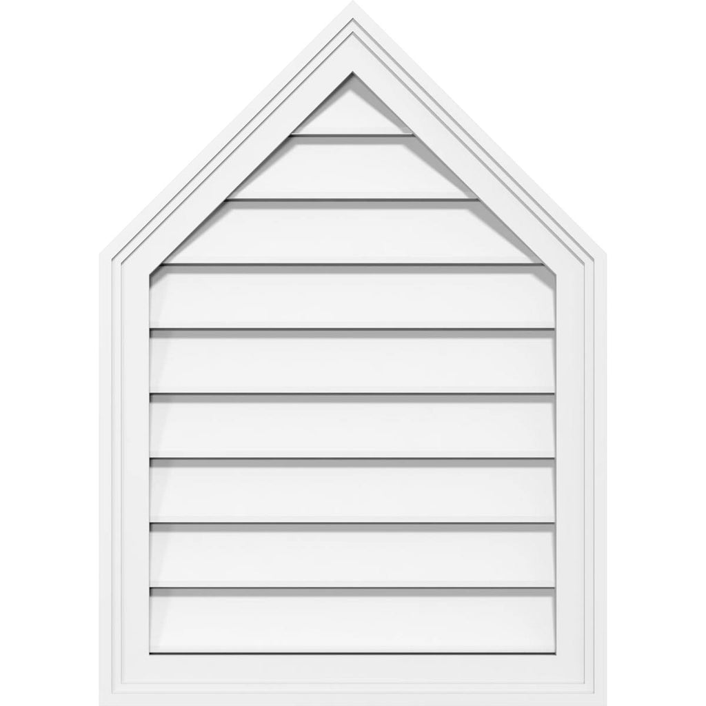 Peaked Top Surface Mount PVC Gable Vent C7719