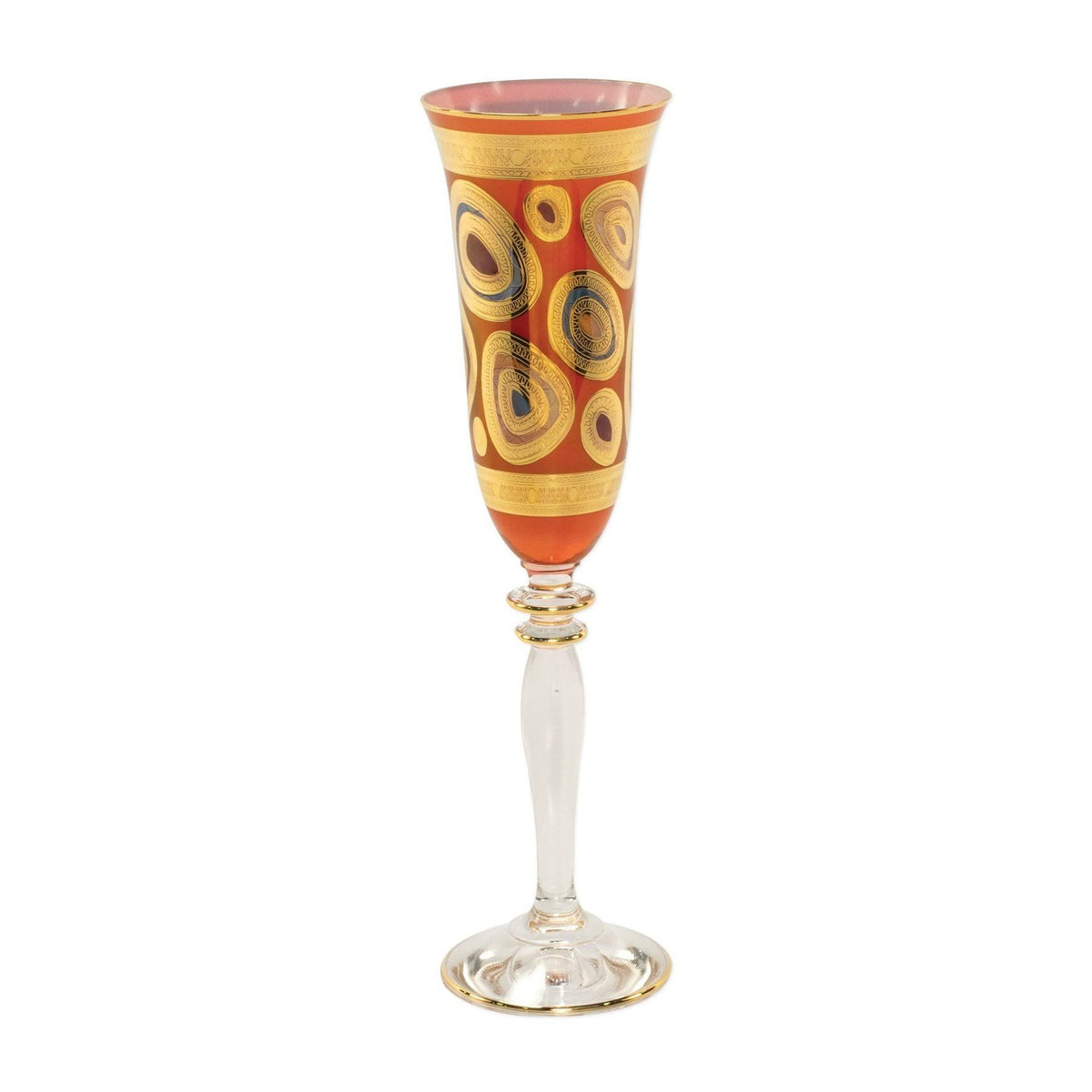Orange Champagne Glass X5392