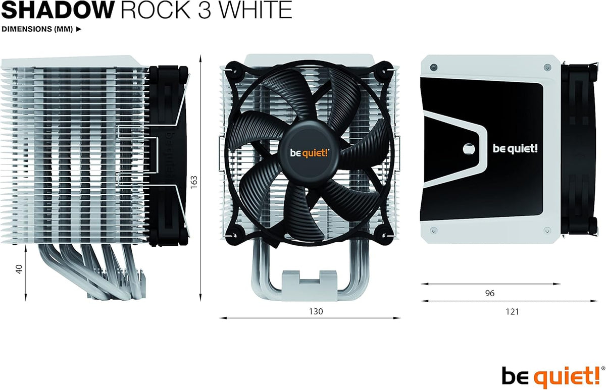 White CPU Cooler with 120mm PWM Fan W36539