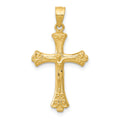 14K Yellow Gold Crucifix Pendant Charm H515135