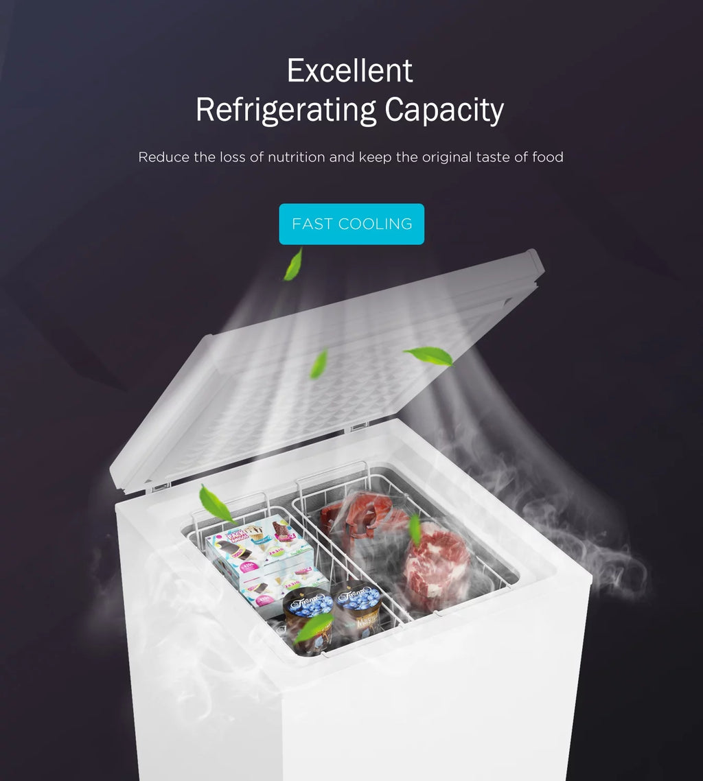 3.5 Cu Ft Compact Chest Freezer with 2 Removable Baskets F47445