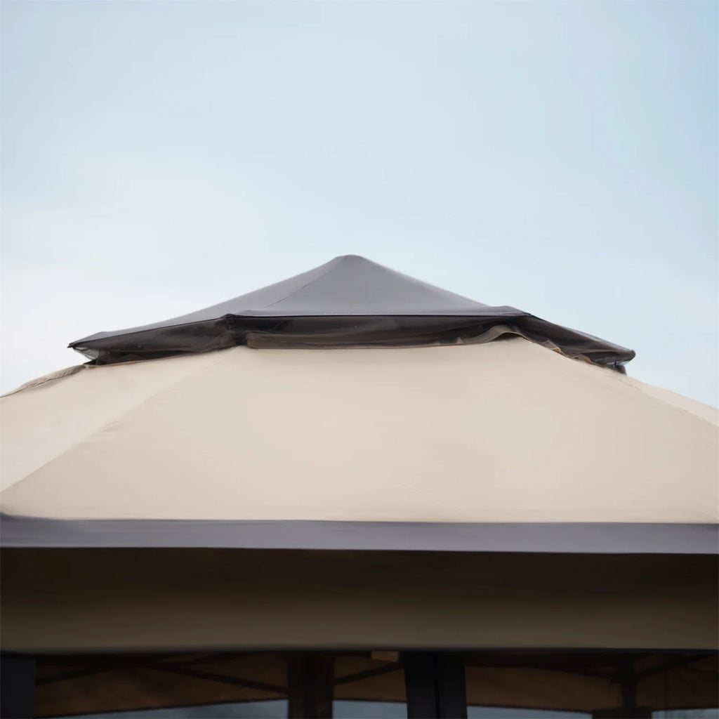 13x13FT Outdoor Gazebo with Mosquito Netting Sidewalls U42683
