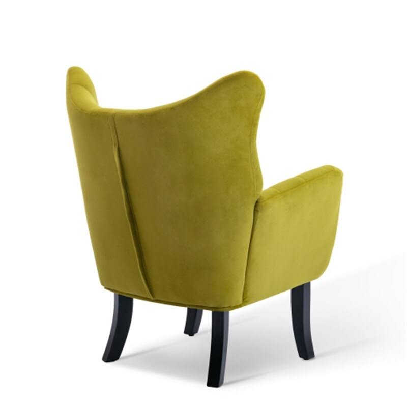 Velvet Accent Chair Armchair with Wooden Legs J291
