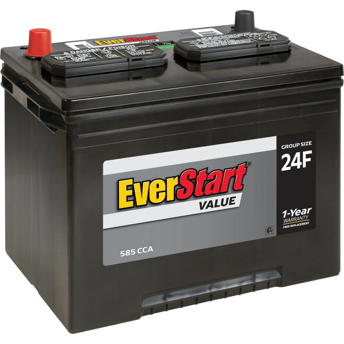 Lead Acid Automotive Battery Group Size 24F 12 Volt 585 CCA J932