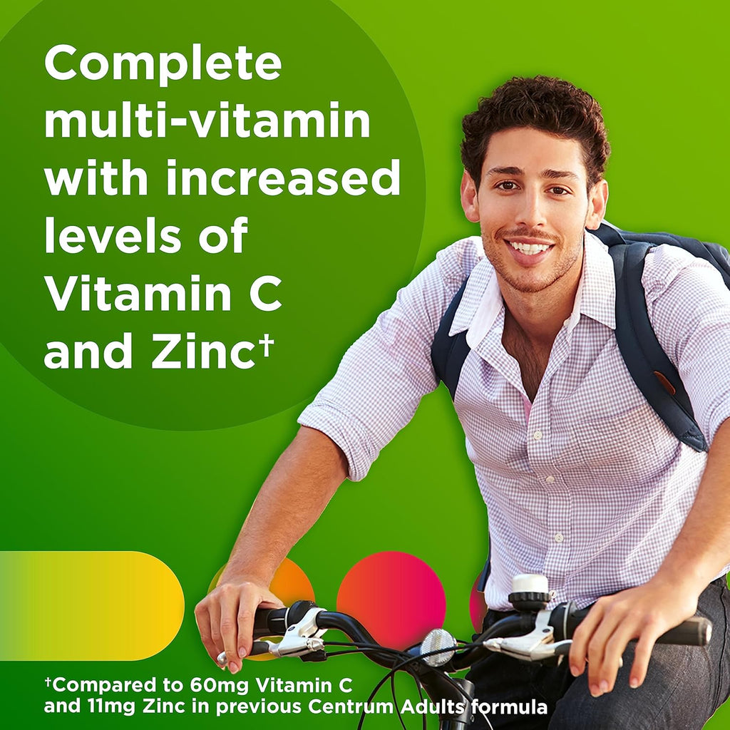 200 Count Adult Multivitamin Supplement with Zinc, Vitamin D3, B Vitamins F4888
