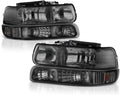 Metallic Chrome Housing Smoke Lens Headlights Q1231