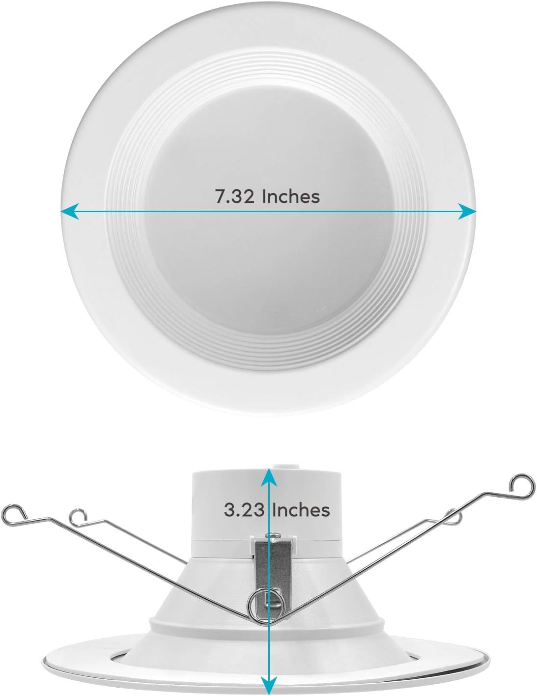5/6 Inch LED Recessed Retrofit Downlight, 14W, Color Selectable, Dimmable, 1100 Lumens, 4 Pack X5846