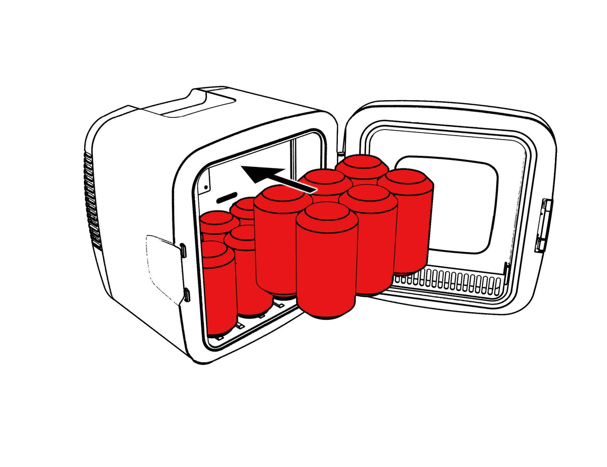 Red 12 Can Mini Beverage Cooler L772464