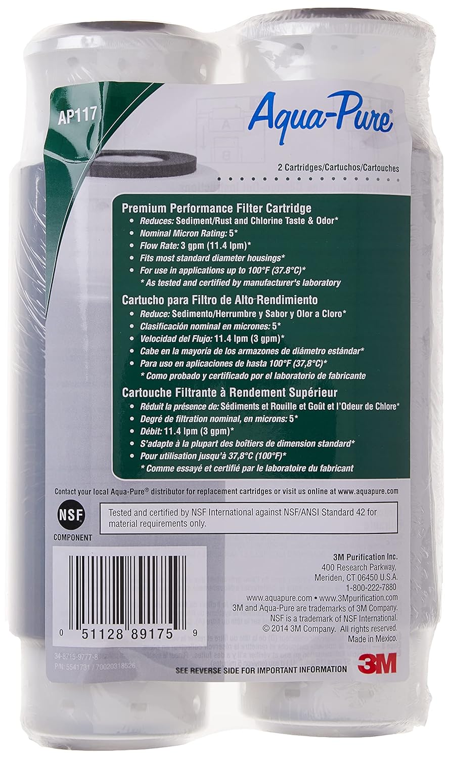 Gray Whole House Water Filter Cartridge J367