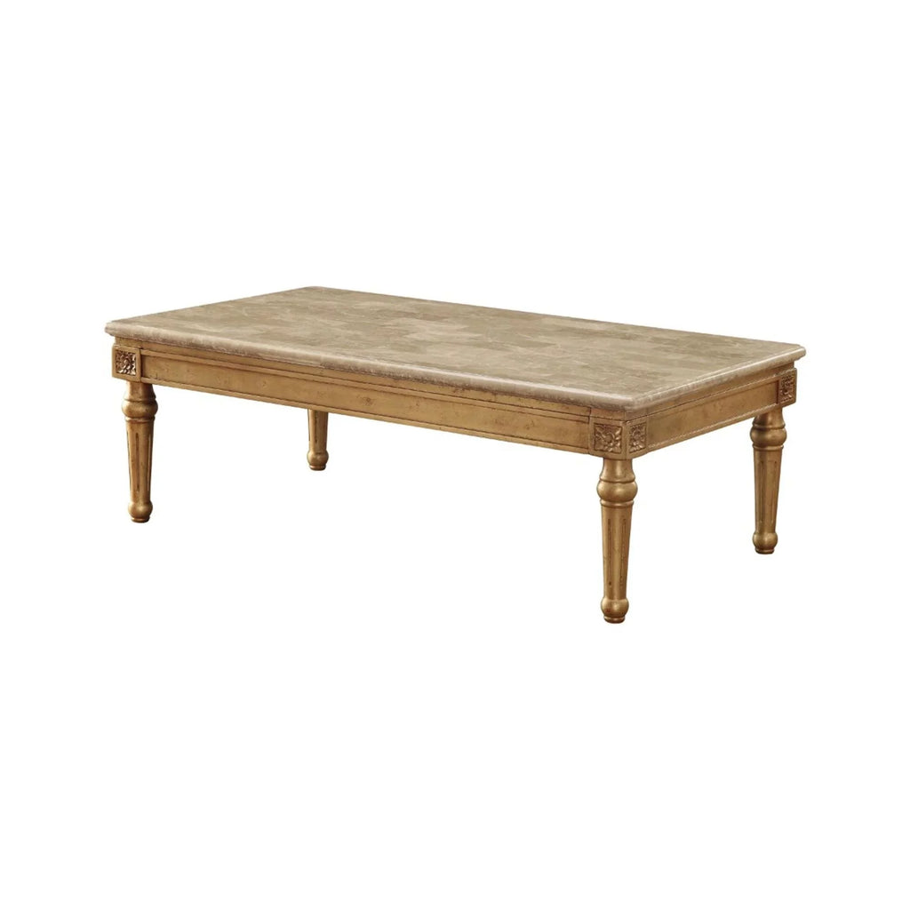 Beige Marble Antique Gold 3pcs Living Room Set B832