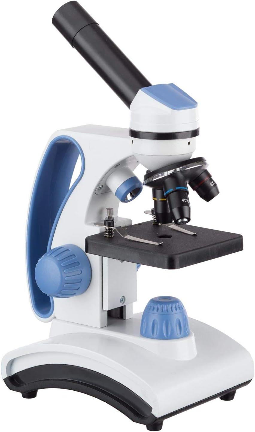 40X-1000X Student Lab Compound Monocular Microscope with Optical Glass Lenses and Slide Preparation Kit X48733