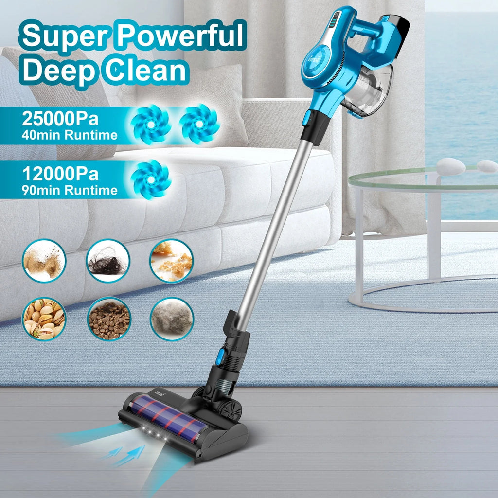 Cordless Vacuum Cleaner with 2 Batteries, 10-in-1 Lightweight Stick Vacuum Y363
