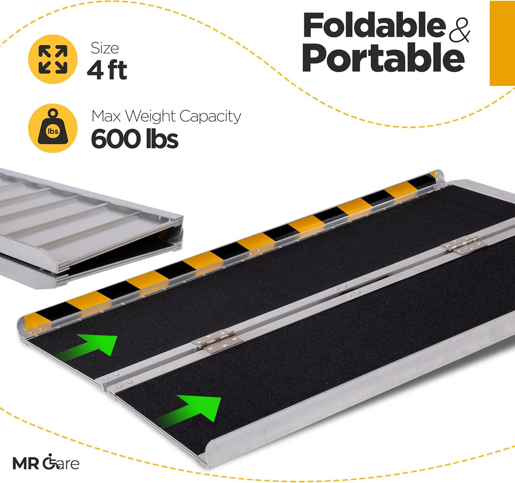Portable Lightweight Foldable Wheelchair Ramp with Handle 6FT S65133