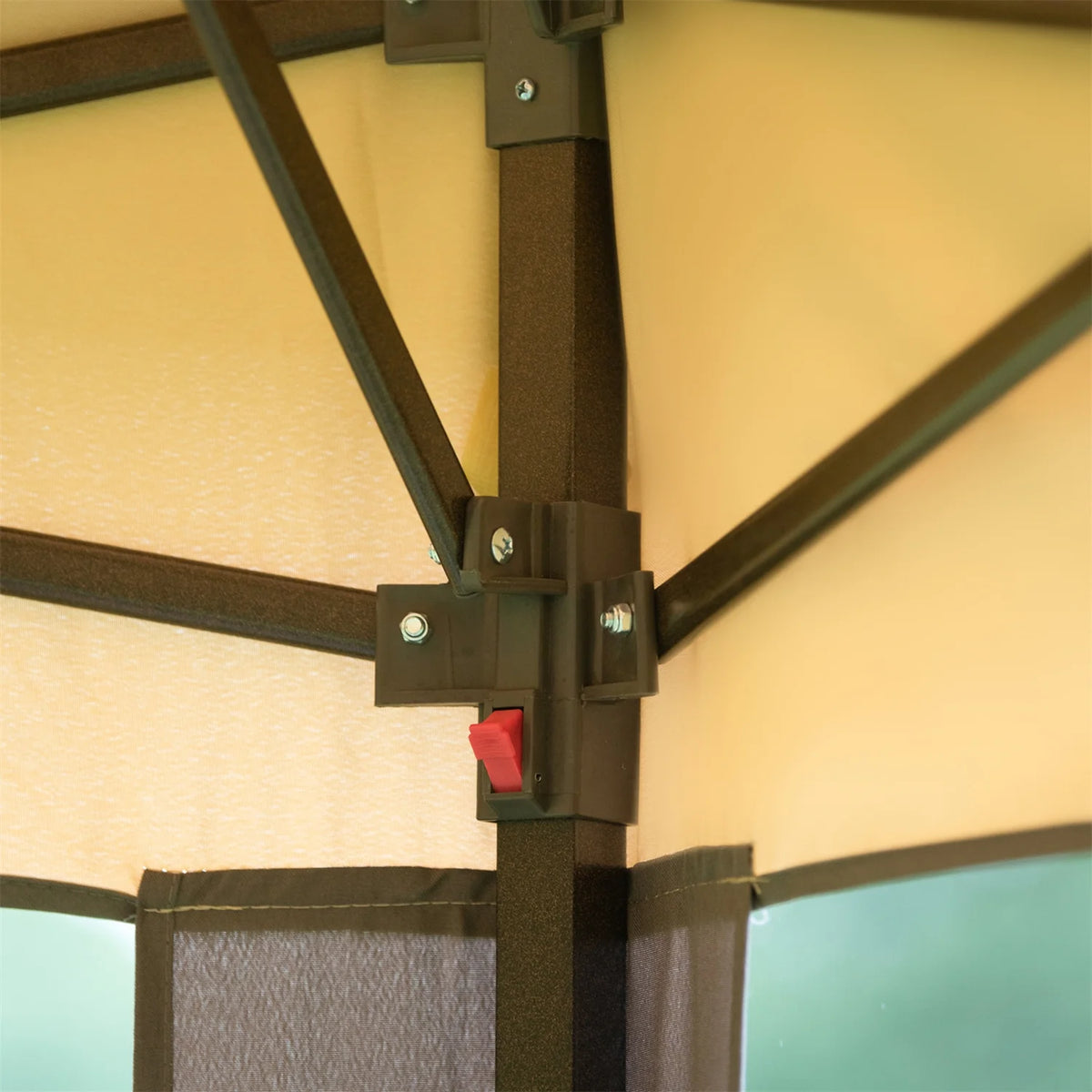 13x13FT Outdoor Gazebo with Mosquito Netting Sidewalls U42683