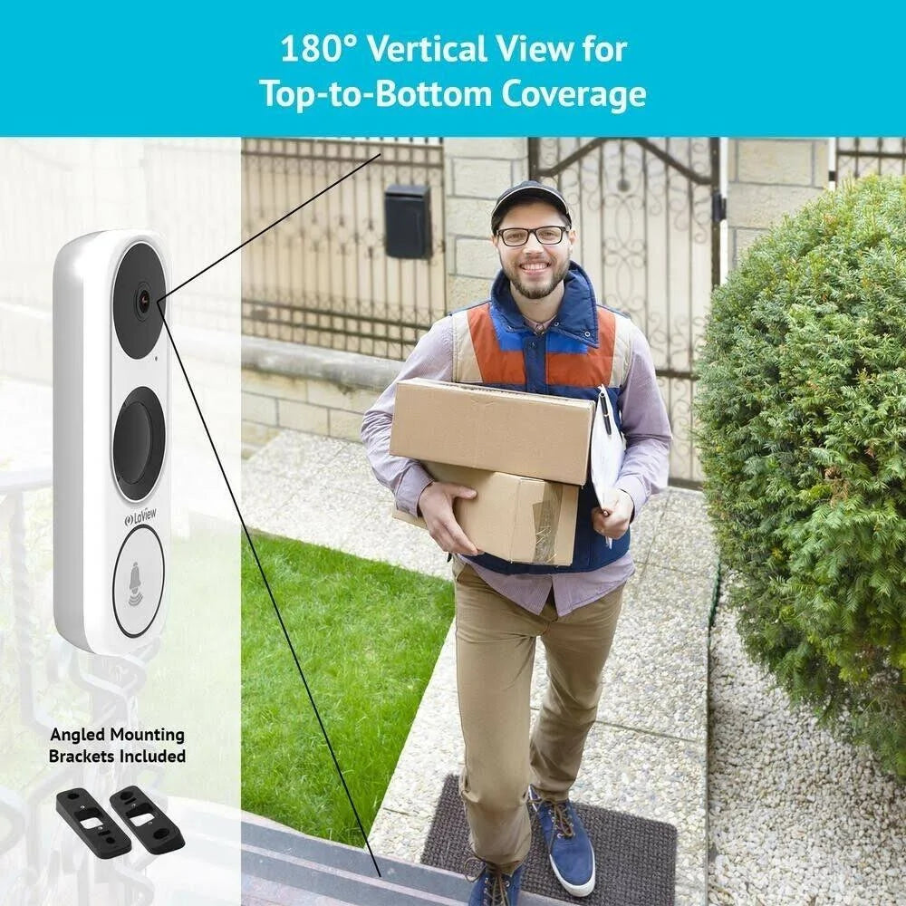 3MP WiFi Video Doorbell Camera with Colored Night Vision U231247